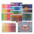 Brutfuner 260colors Oil Color Pencils Plastic Box Packaging Colour Pencils For Kids school Supplies